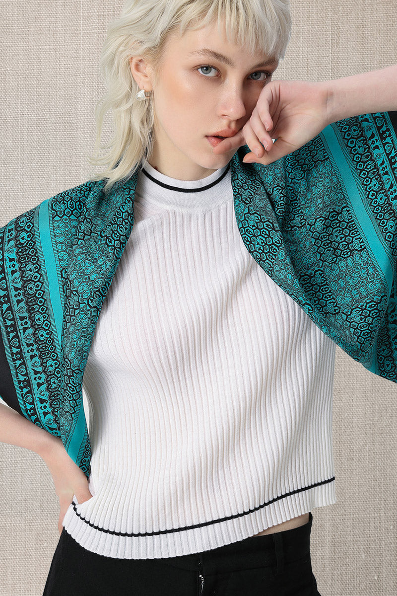 Carré en soie femme Harry Wesson 90 cm x 90 cm