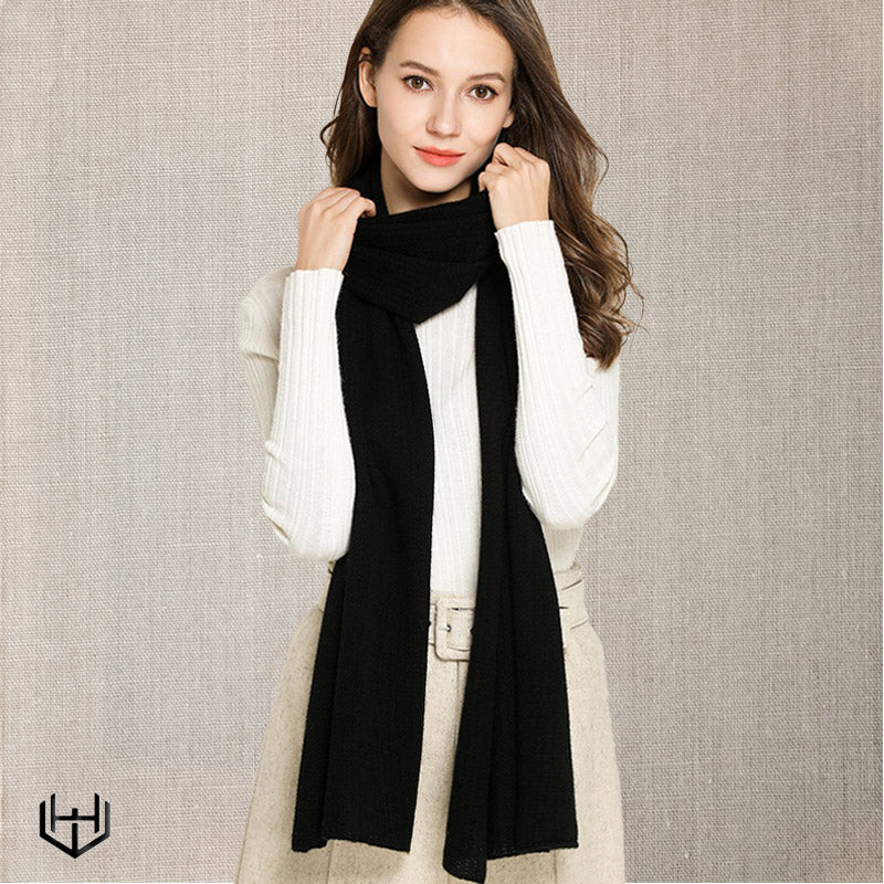 Echarpe cachemire femme Harry Wesson 40 cm x 200 cm