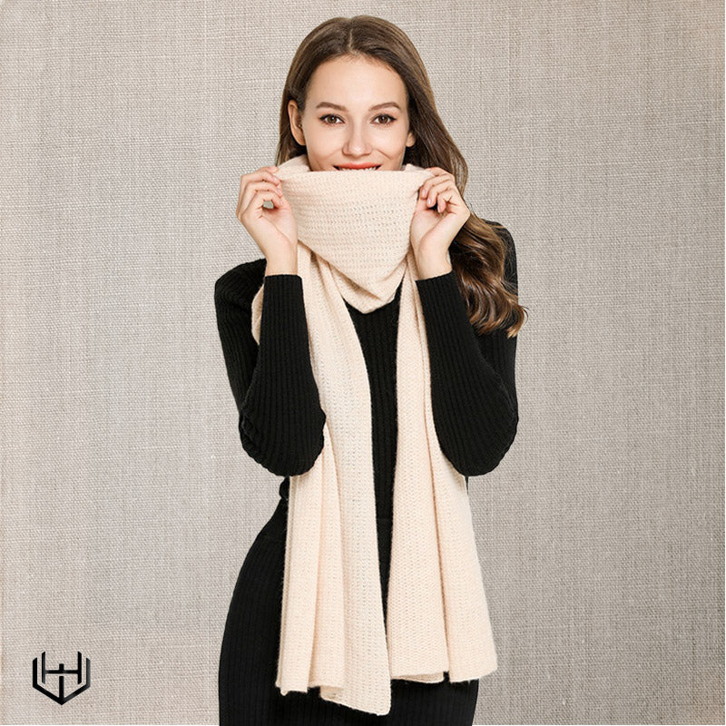 Echarpe cachemire femme Harry Wesson 40 cm x 200 cm