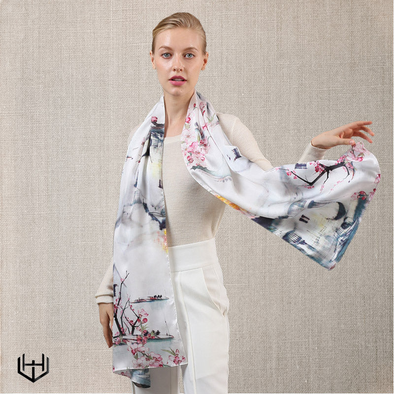 Echarpe en soie pour femme Harry Wesson