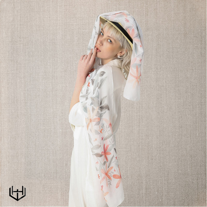 Echarpe en soie femme Harry Wesson 50 cm x 170 cm