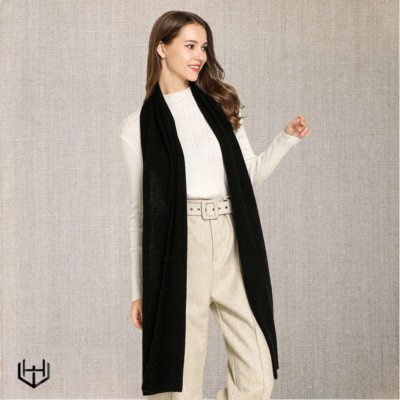 Echarpe femme cachemire Harry Wesson 40 cm x 200 cm