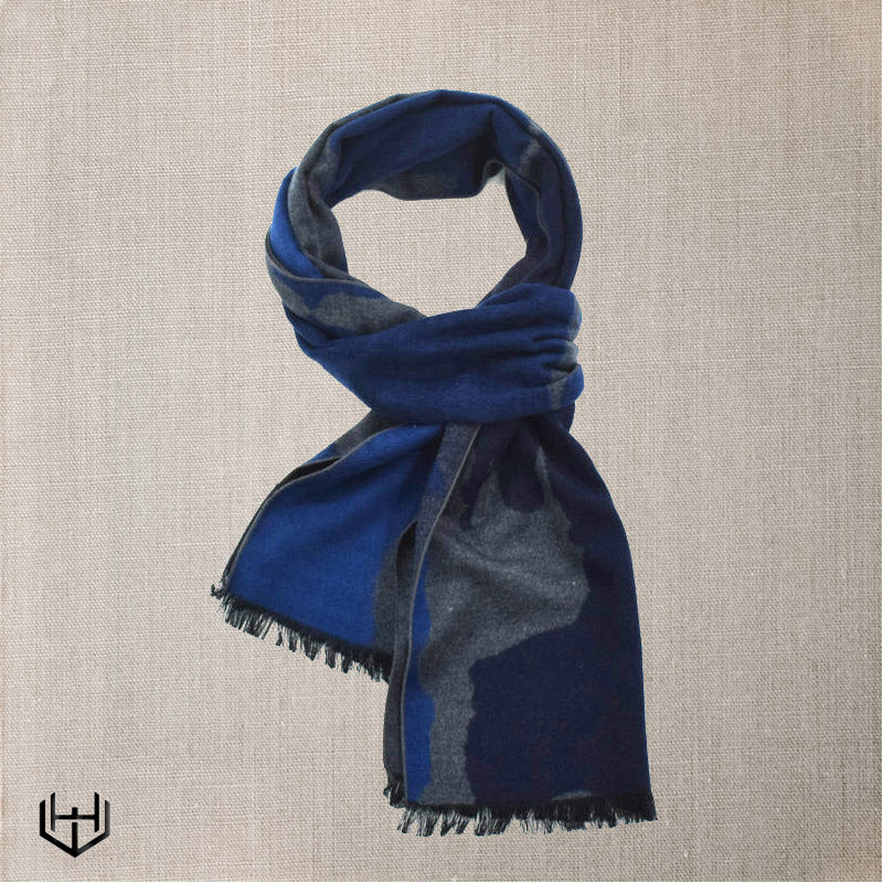 Echarpe homme soie Harry Wesson 30 cm x 180 cm