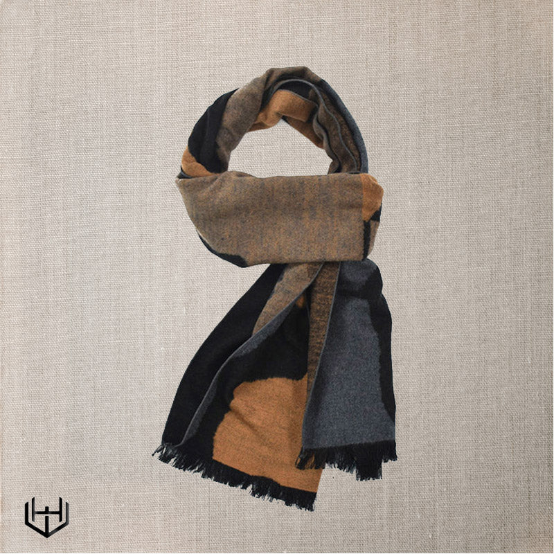 Echarpe homme soie Harry Wesson 30 cm x 180 cm