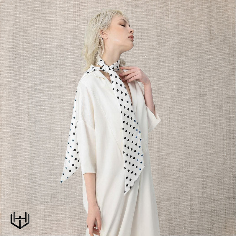 Foulard en soie femme Harry Wesson 10 cm x 180 cm